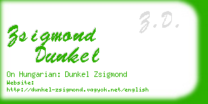 zsigmond dunkel business card